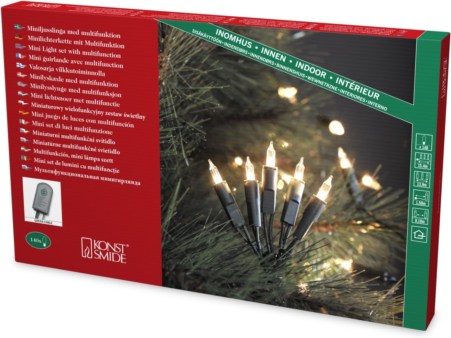 Konstsmide Christmas Lights / Clear Traditional Fairy Light Set On