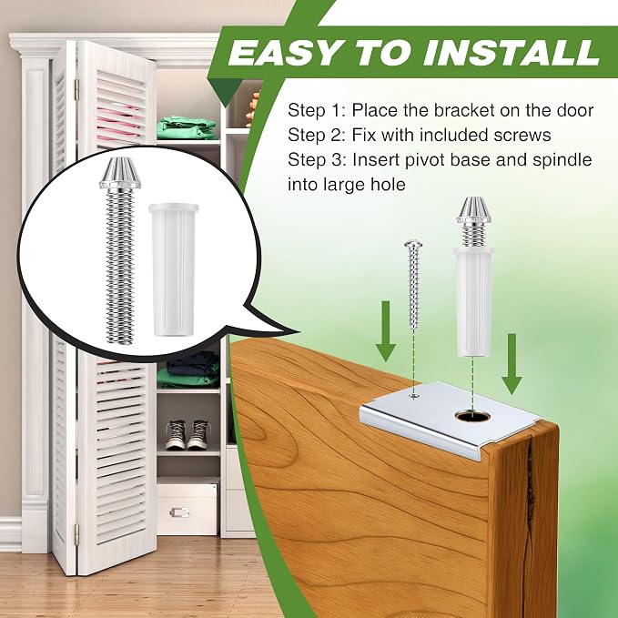 Kit de herrajes para puertas plegables 4 piezas miniatura 4
