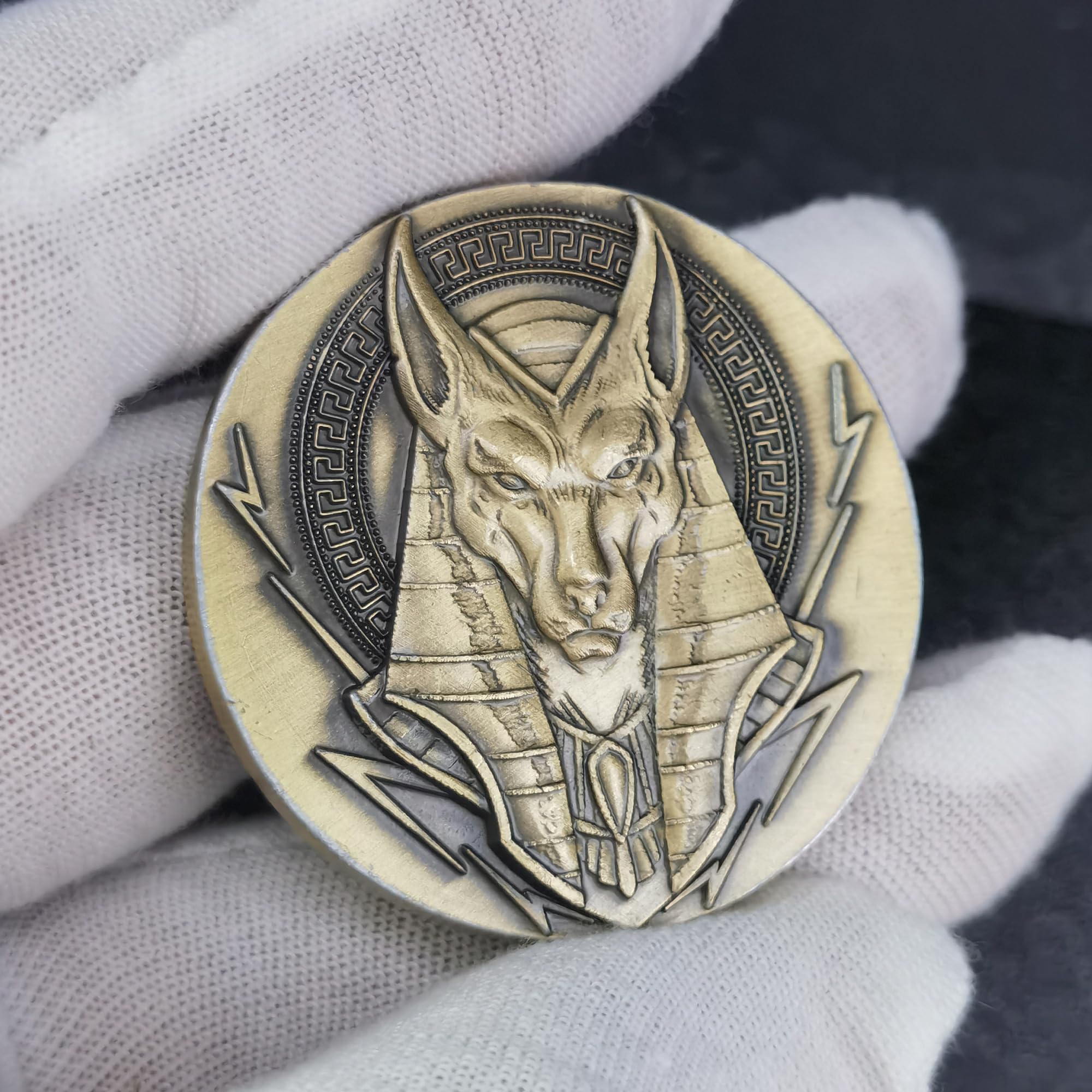 Egyptian Culture Anubis Challenge Coin Eye Of Horus Metal Lucky |  Desertcart Cayman Islands