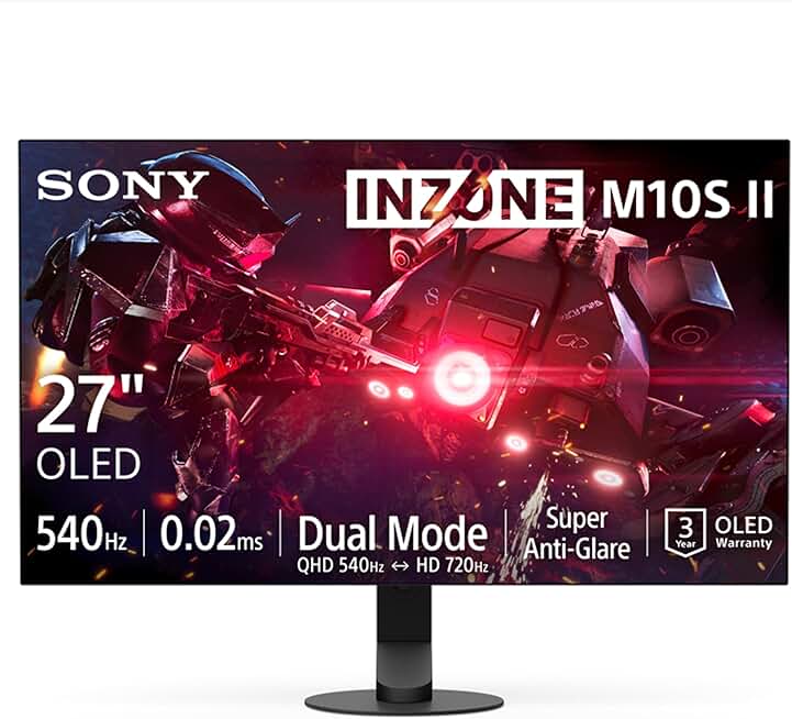 Sony INZONE M10S II 27" OLED QHD Gaming Monitor: 1440p, 540H