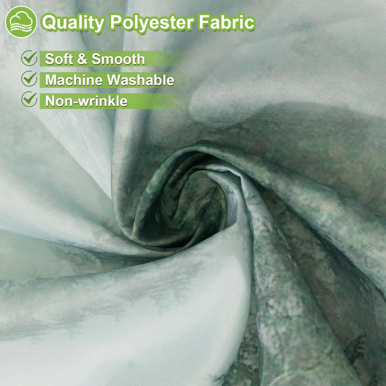 ORTIGIA Green Misty Forest Shower Curtains,Nature Shower Curtain,Woodland Shower Curtain,Fantasy Fog Magic Tree Bath Curtain for Bathroom,Fall Shower Curtain,Waterproof Polyester Fabric-72 Wx72 L - Image 4