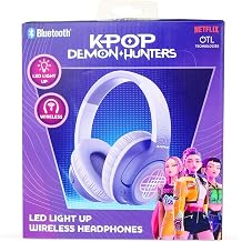 OTL Technologies K-POP Demon Hunters Huntr/x Wireless Headphones with LED Light Up Feature - Lilac