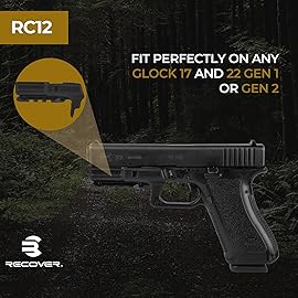 Recover Tactical Picatinny Rail for RC12 Glock 17 & 22 Gen 1 & 2, Easy Install, No Mods Required (RC12B)