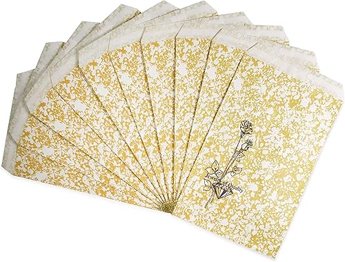 CuteBox Goldtone Jewelry - Bolsas de regalo de papel plano de calidad, 100 unidades (4 x 6 pulgadas) para venta al por menor, mercancía, embalaje,