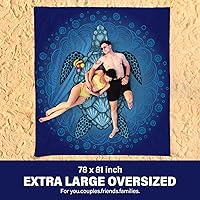 Vista 2 de Beach Blanket Oversized Extra Large 78" X 81",Waterproof Sandproof Beach Blanket 1-7 Adults Lightweight Durable for Travel Camping Hiking Picnic