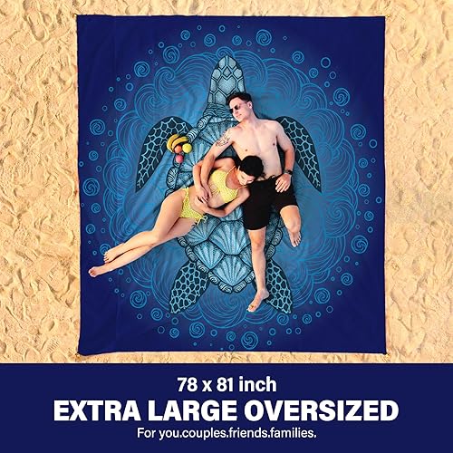Miniatura 2 de Beach Blanket Oversized Extra Large 78" X 81",Waterproof Sandproof Beach Blanket 1-7 Adults Lightweight Durable for Travel Camping Hiking Picnic
