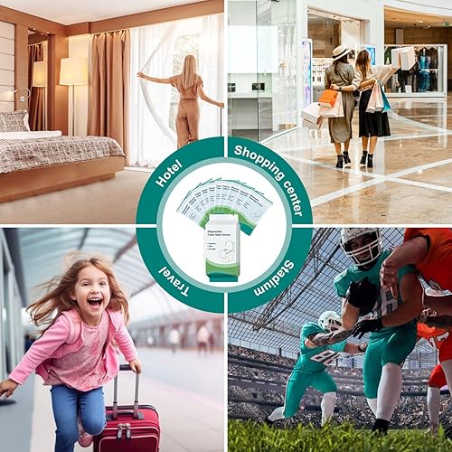 Miniatura 7 de Fundas desechables para asiento de inodoro, 60 unidades, 15.7 x 23.6 pulgadas, XL funda de asiento de inodoro desechable para adultos y niños,