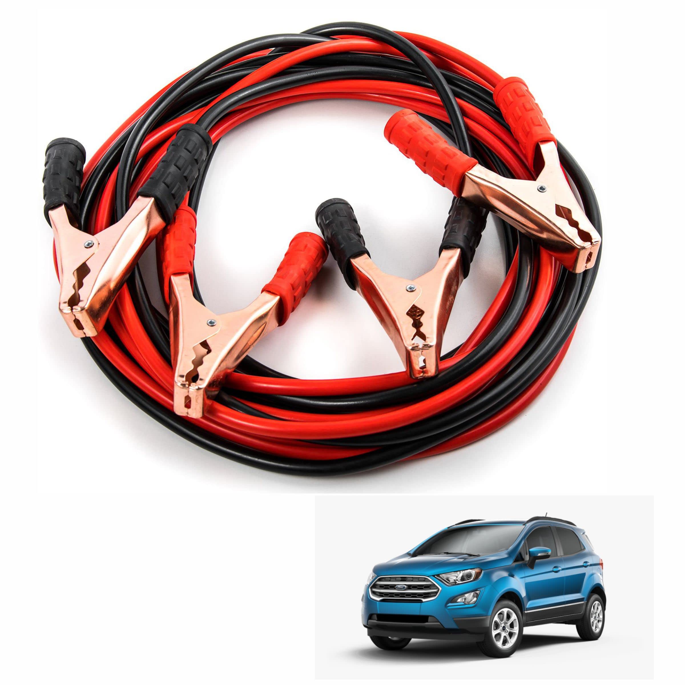 Miwings Car Heavy Duty Booster Cables || Clamp to Start Dead Battery || Off Road Emergency Auto Car Jumper Cables for Ford Ecosport (500 AMP, 6.5 Feet Each)-image-42