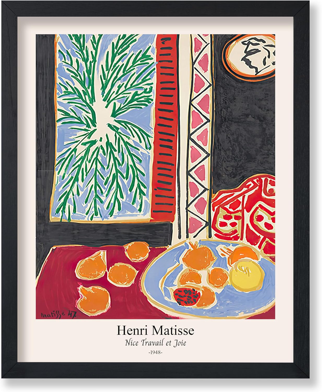 Poster Master Vintage Henri Matisse Poster - Retro Nice Travail et Joie Print - Work and Joy Art - Fauvism Art - Classic Painting - Aesthetic Office or Living Room Wall Decor - 8x10 UNFRAMED Wall Art