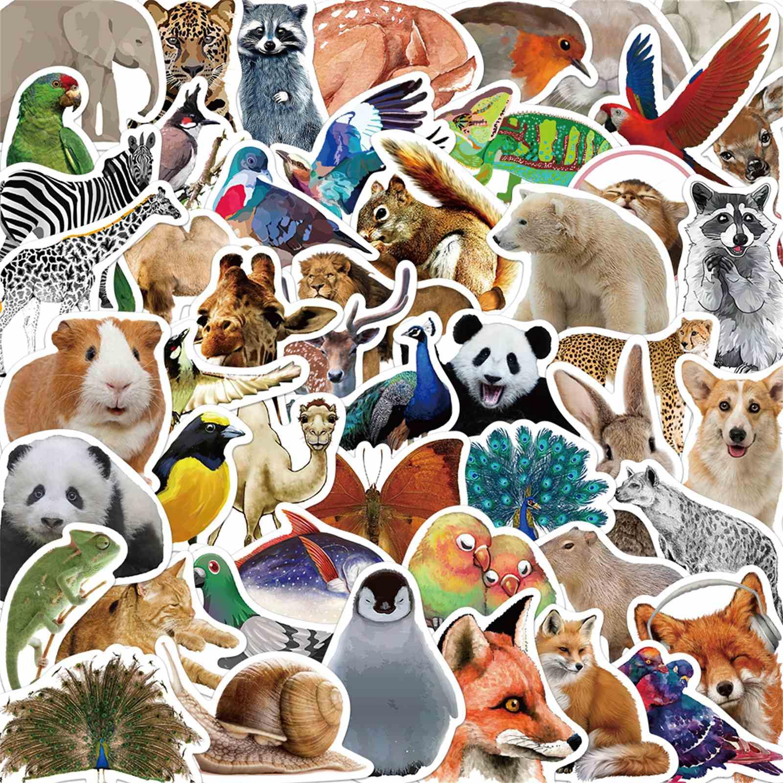Cartoon Cute Animal Stickers (AnimalReal)