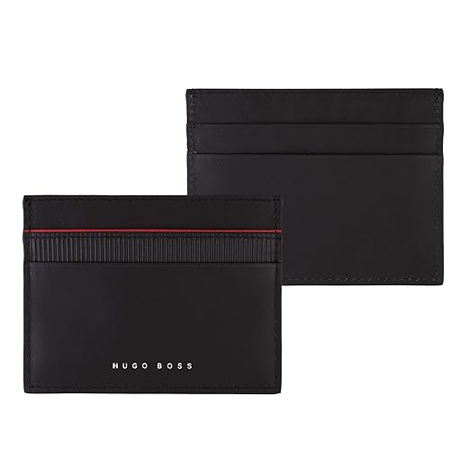 Hugo Boss - Tarjetero Gear Black Negro Y Rojo En Oferta Cartera Gear Black