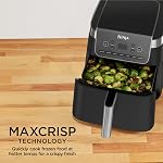 Friteuse à air Ninja Pro XL 7-en-1, technologie Max Crisp, 450F pour des résultats plus chauds et croustillants, capacité de 6,5 QT, Max Crisp, griller, friteuse à air, rôtir, cuire, réchauffer, déshydrater, gain de place, AF182AMZC (version canadienne)