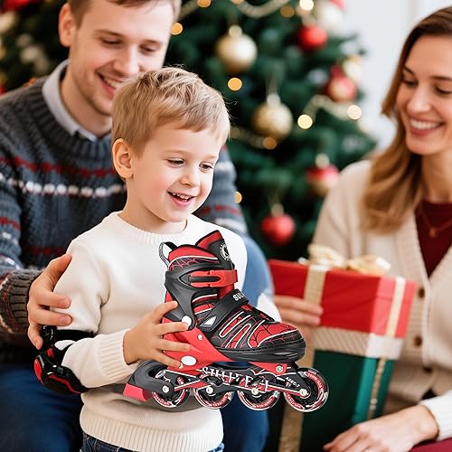 Miniatura 46 de SULIFEEL Patines en línea de unicornio arcoíris para niñas y niños, 4 tamaños, ajustables, con ruedas iluminadas, para niños principiantes C rosado