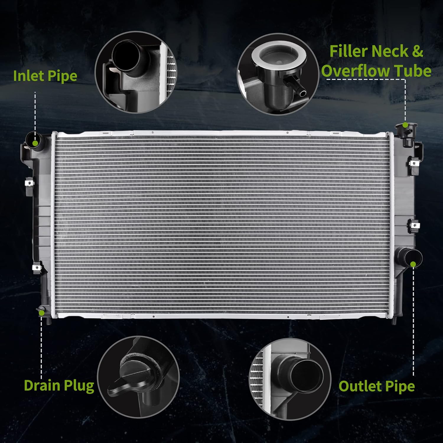 AUTOSAVER88 Radiator Compatible with 1994 1995 1996 1997 1998 1999 2000 2002 Dodge Ram 2500 3500 5.9L L6 ATRD1052