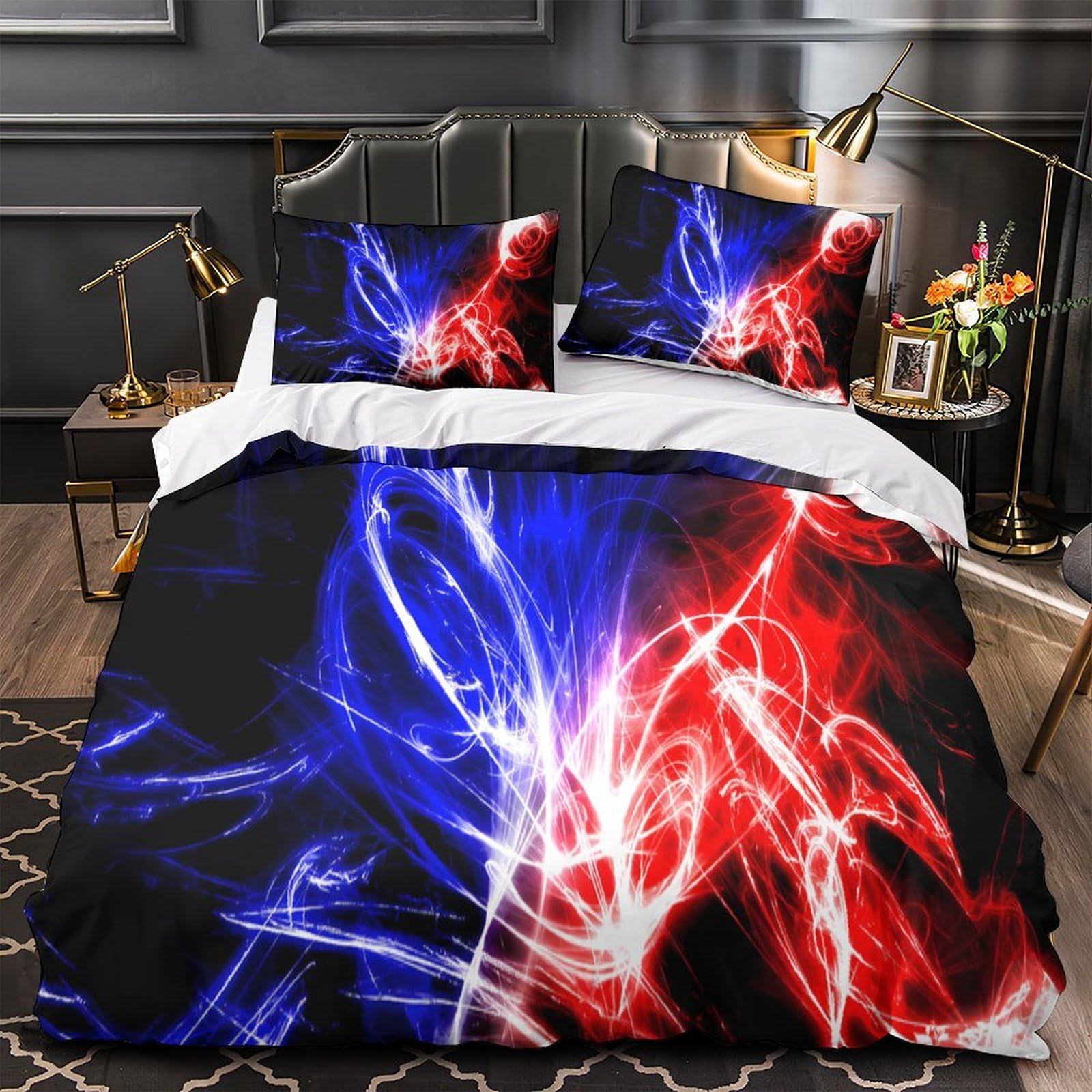 Housse de couette néon 135x200cm pour moderniser une chambre d'adulte branchée