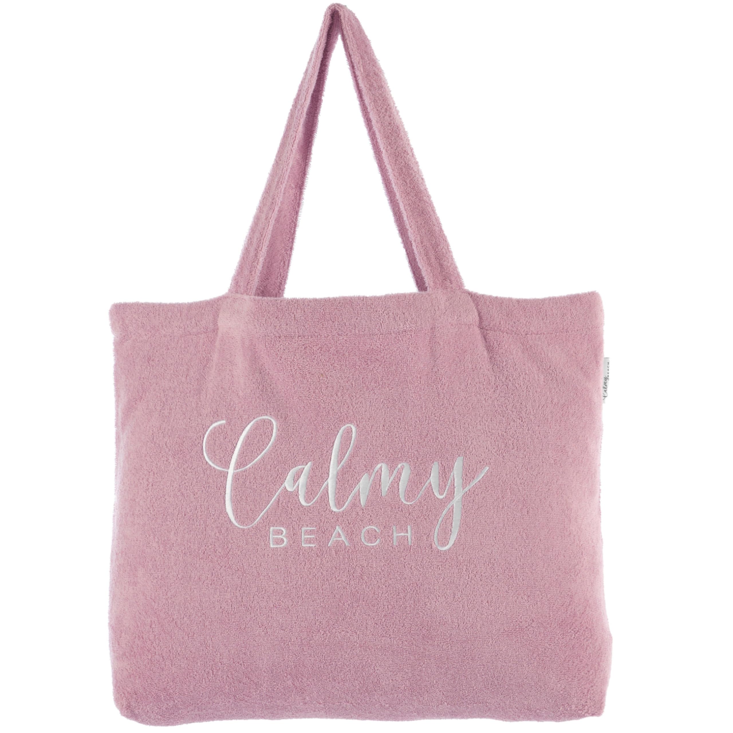 Sac de plage XXL en tissu éponge - 100 % coton - Pour homme et femme - Avec compartiment intérieur et longues anses de transport