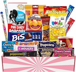 Movie Night Snack Gift Basket, 20 Assorted Treats, Popcorn, Candy, Chocolate, Soda & More, Premium Snack Gift Box by Lecsa Specialty Snacks