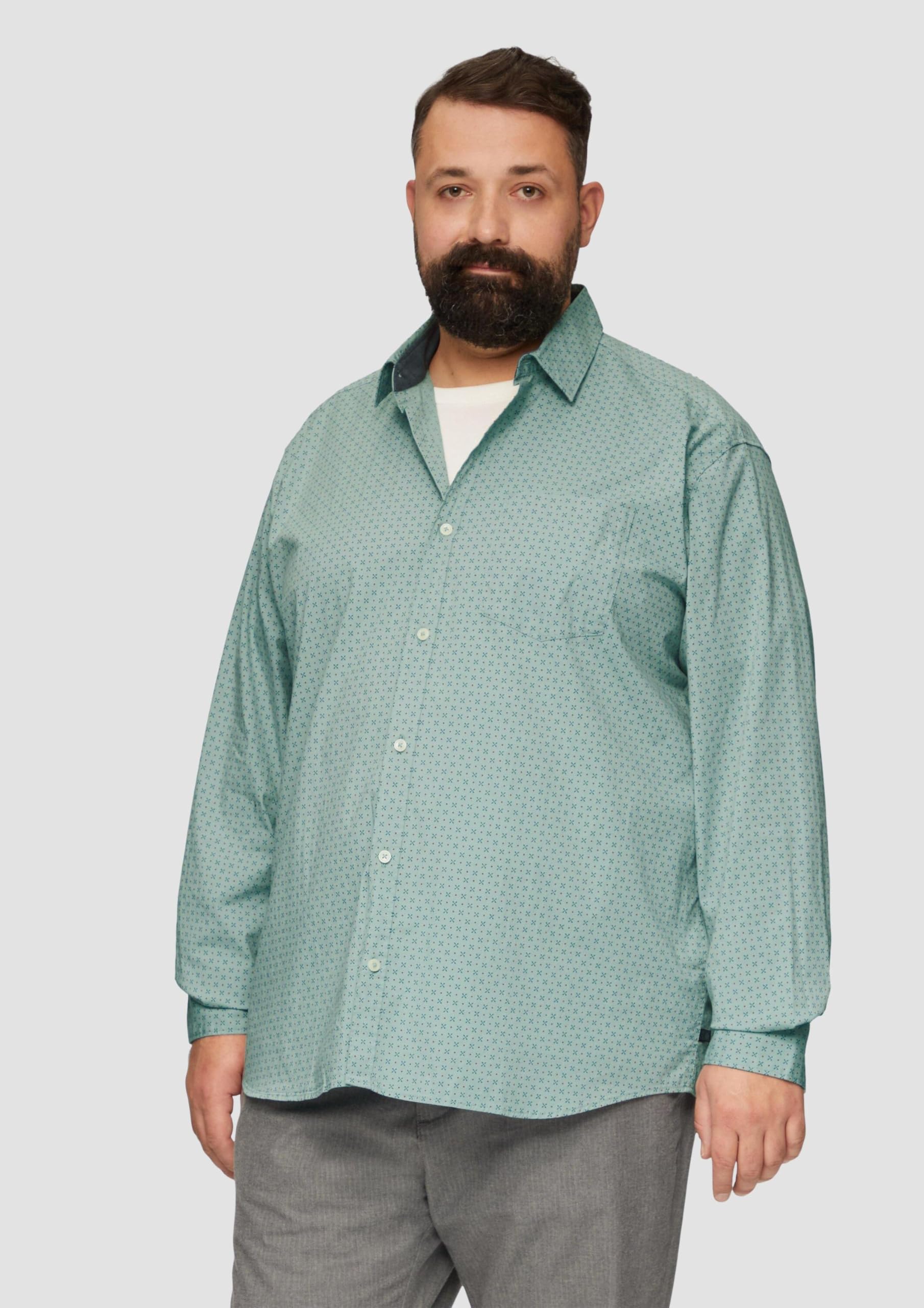 s.Oliver Big Size koszula z długim rękawem, krój slim fit, 72A5, 4XL