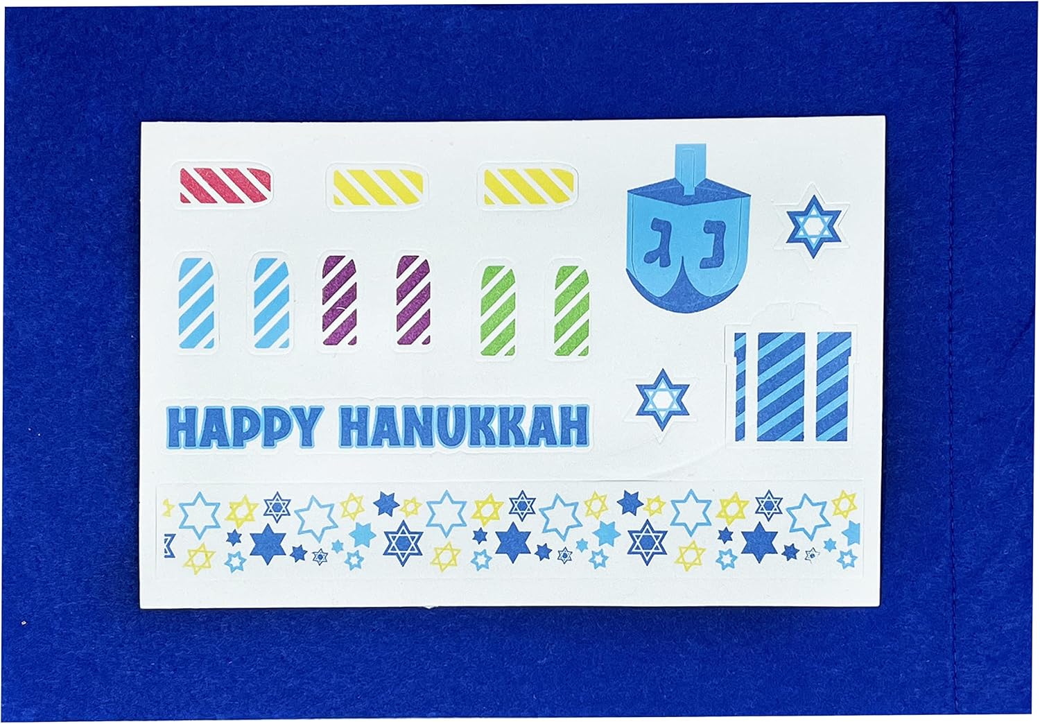 The Dreidel Company Hanukkah Banner Craft Kit - Make Your Own Hannukah Banner (4-Pack)