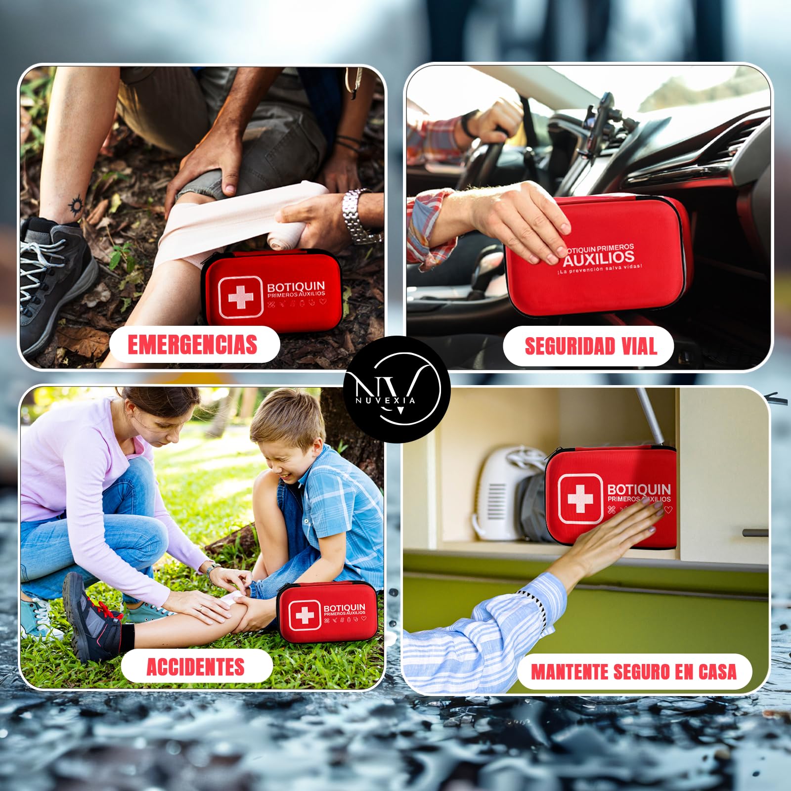 SUPER Botiquin De Primeros Auxilios PREMIUM 200 Piezas I kit De Supervivencia para Coche, Viaje, Hogar o Montaña I First Aid Kit I Ideal Para Emergencias y Senderismo. — view 6