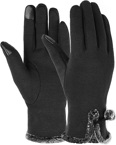 Dimore Winter Gloves for Women with Touch Screen Fingers Warm Thick Texting