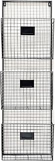 Three Tier Wall File Holder â€“ Durable Black Metal Rack with Spacious Slots for Easy Organization, Mounts on Wall and Door for Office, Home, and Work â€“ by Designstyles