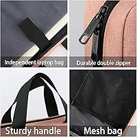 Vista 5 de Ytonet Funda profesional para transportar laptop de 15.6 pulgadas, resistente al agua, compatible con la TSA, con asas, compatible con laptops