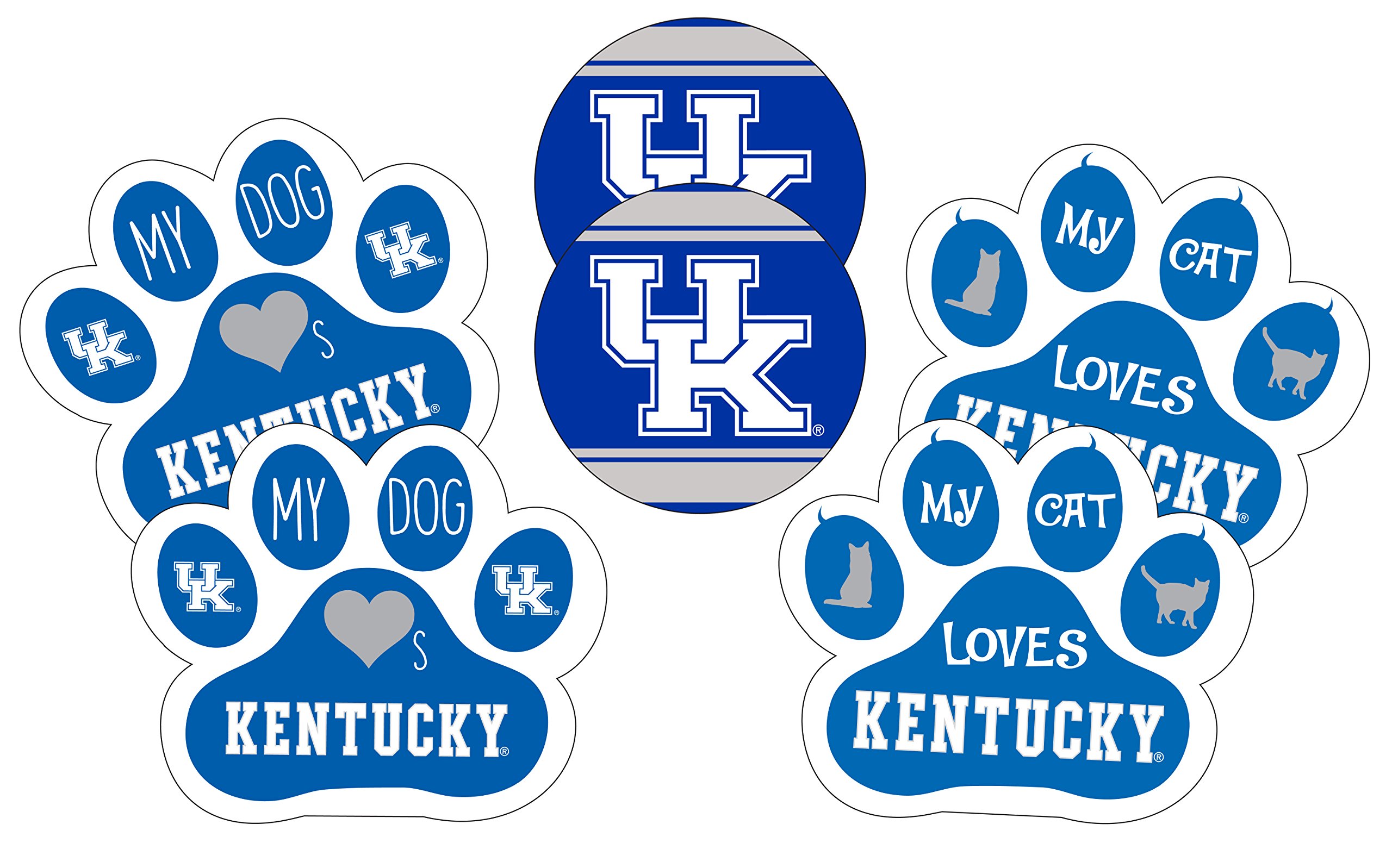 Kentucky Wildcats Pet Lover's 6 Piece Magnet Set Officially Licensed Collegiate Product