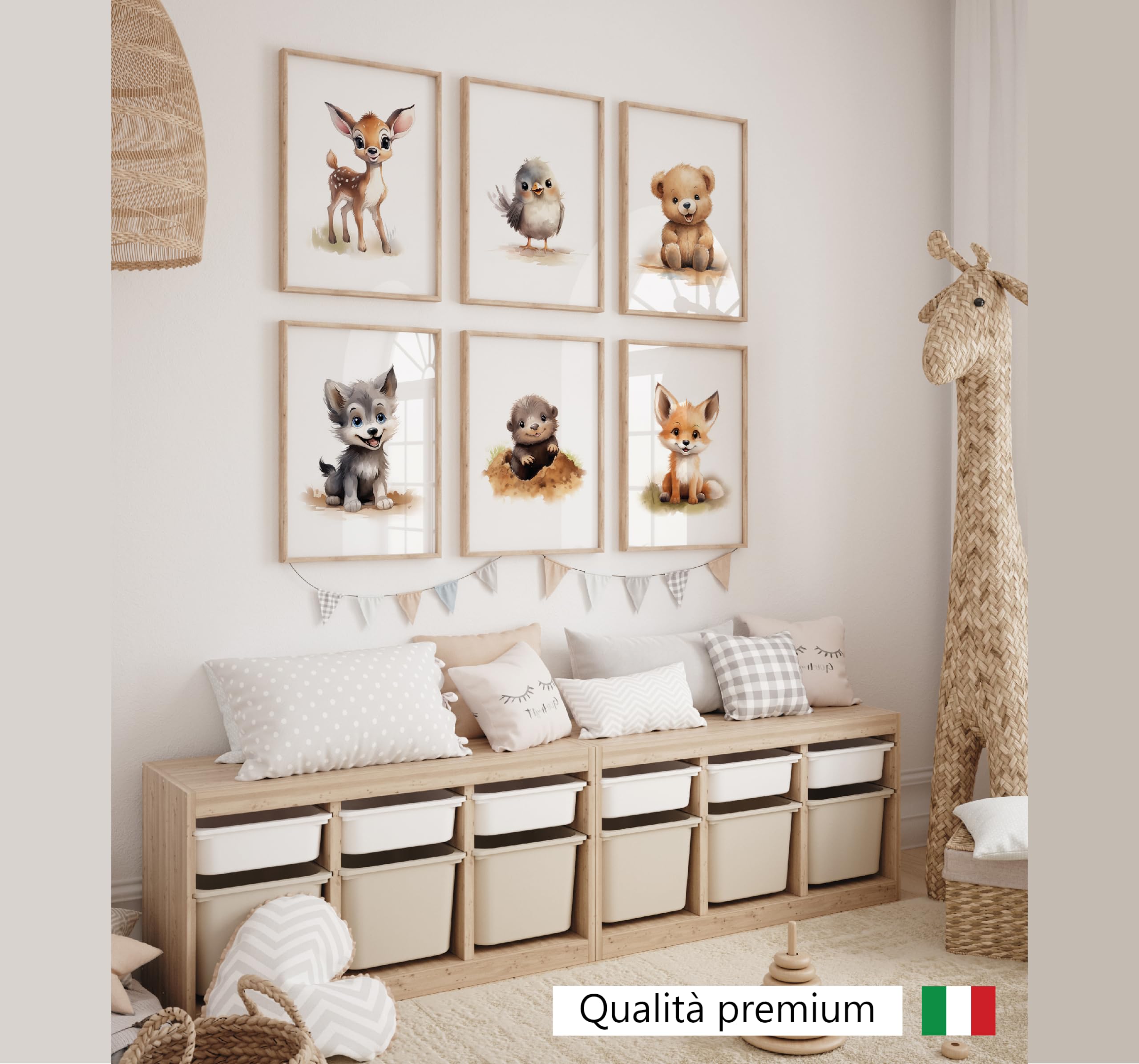 Tende A Rullo Bambini Gli Animali Della Giungla Personalizzati - 14