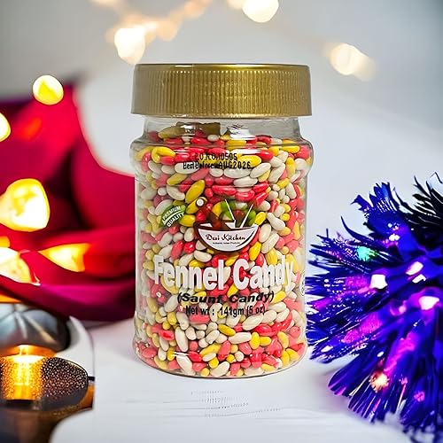 Miniatura 6 de Desi Kitchen Spices All Natural | Sin sal | Vegano | Sin OMG | Caramelo de hinojo (caramelo de saunf) 141gm (5 oz) Indian After Meal Digestive Treat