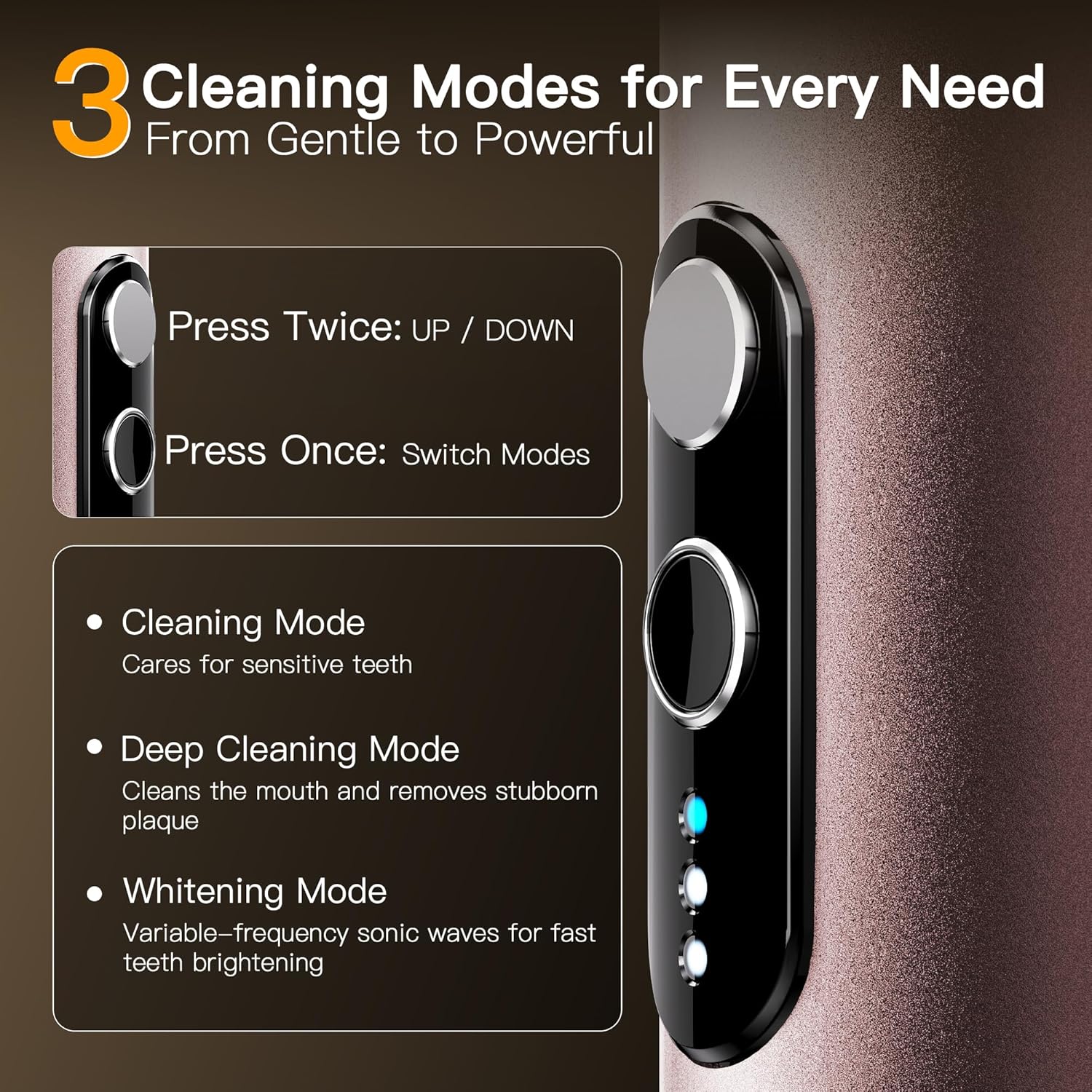 M23 Travel Electric Toothbrush for Adults, Retractable Portable Sonic Toothbrush, Aluminum Body, 30-Day Battery, Universal USB-C Charging, IPX7 Waterproof, Compact Travel Size Toothbrush