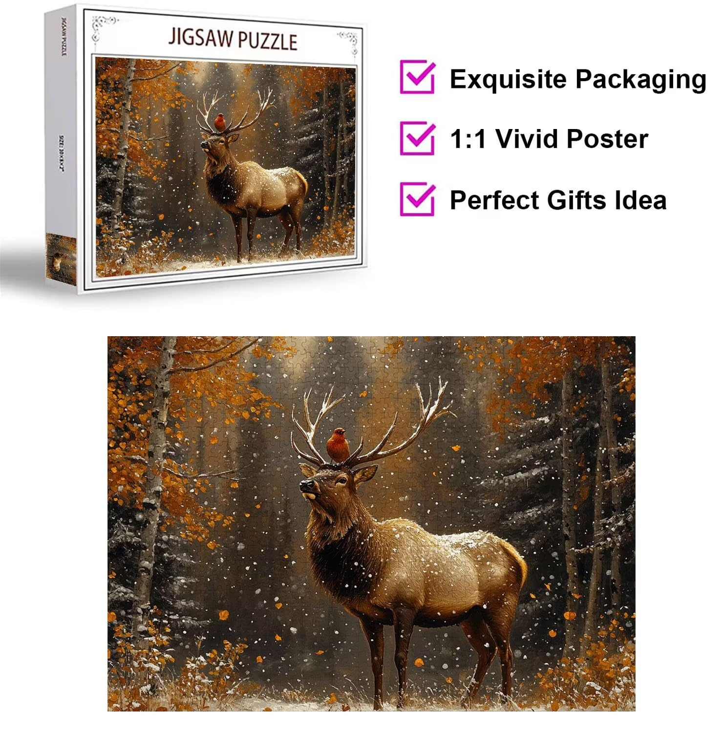 Puzzle 3000 Piezas Nieve Puzzle de Madera Desafiante, n-849