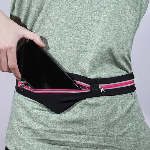 Miniatura 5 de Riñoneras para correr para mujeres y hombres, NA-2 Rosa, Cinturón para correr