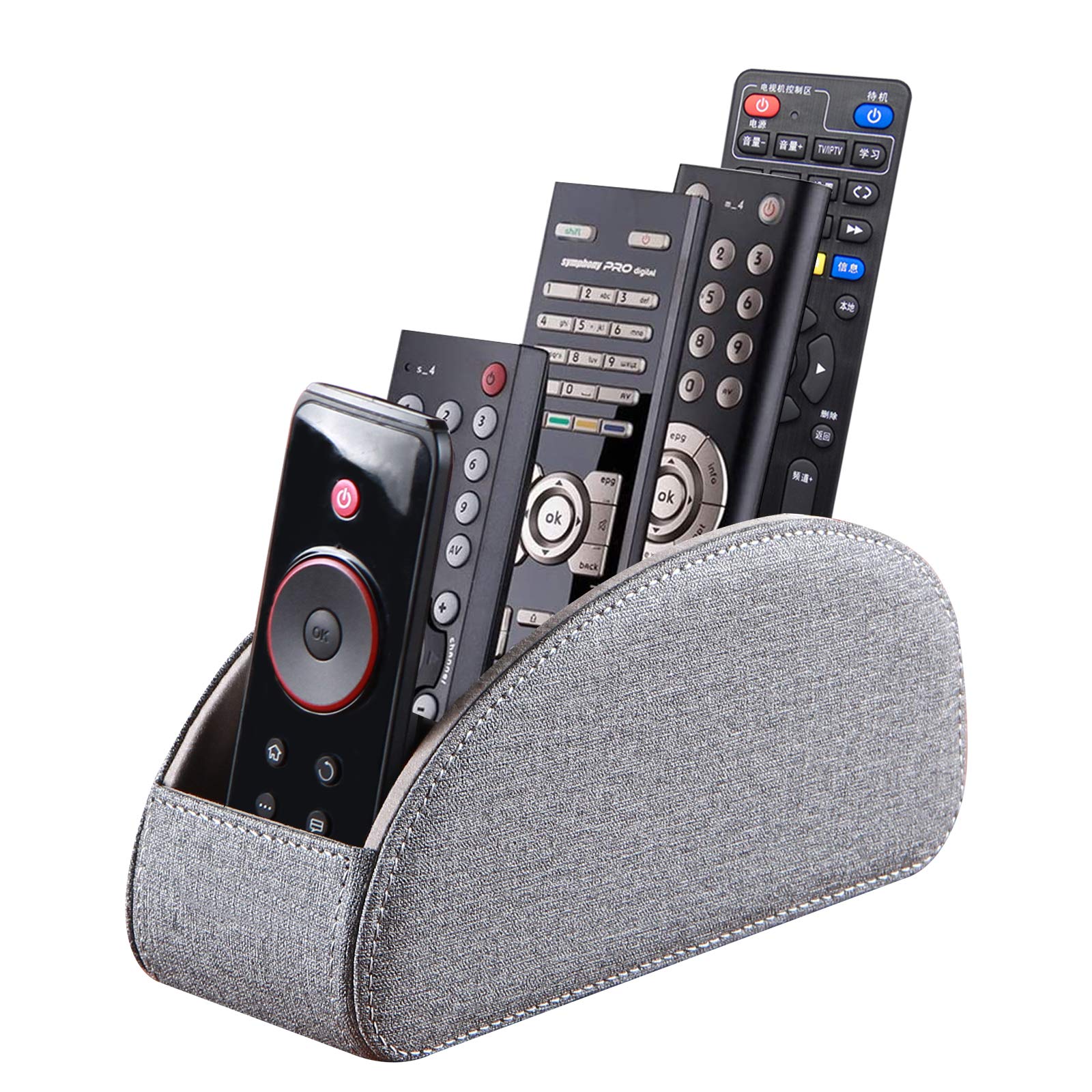 BLIENCE Leather Remote Control Holder,armchair TV Remote Caddy for