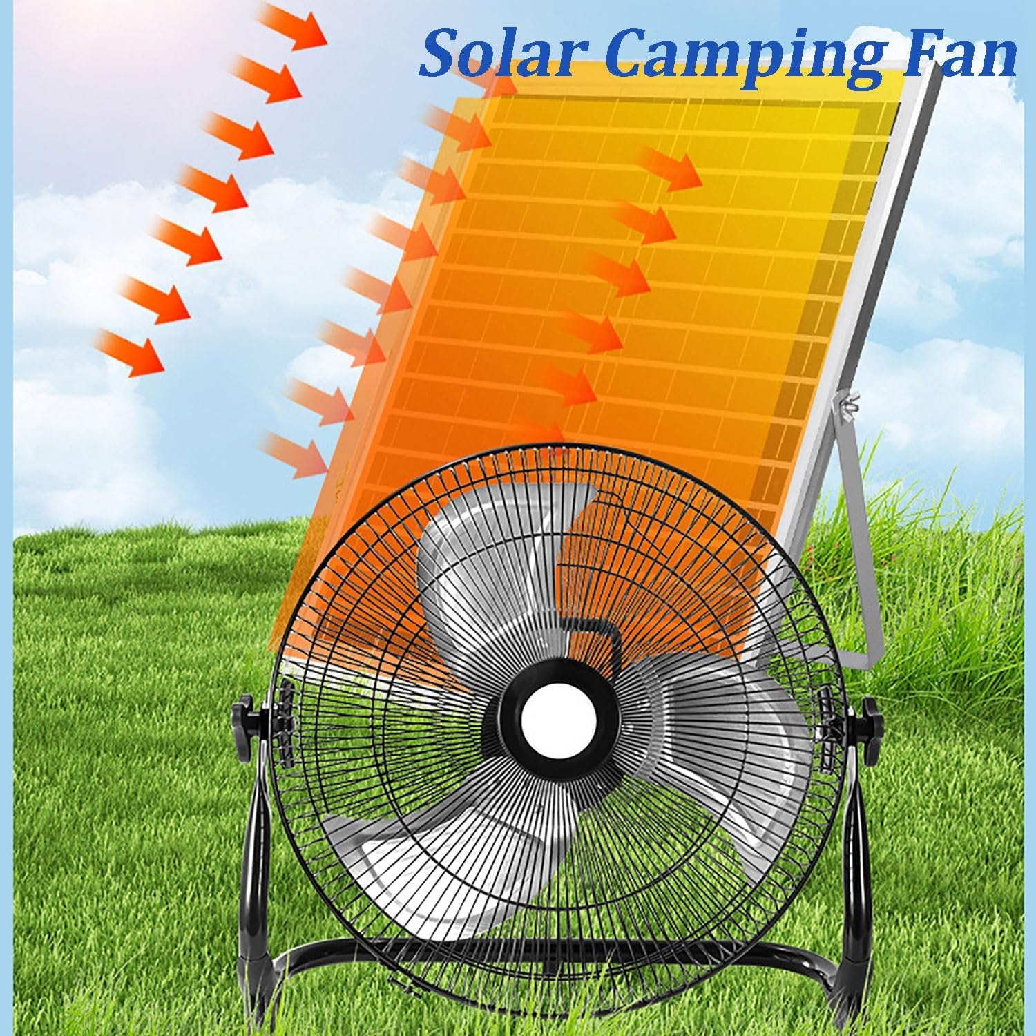 Floor Fan, 3 Speeds High Velocity Heavy Duty Industrial Fan, 16/18/20 Inch Quiet Portable for Camping, Outdoors, Home, Warehouse, Street Stalls, Power Outages(Silver,18inch/46cm)