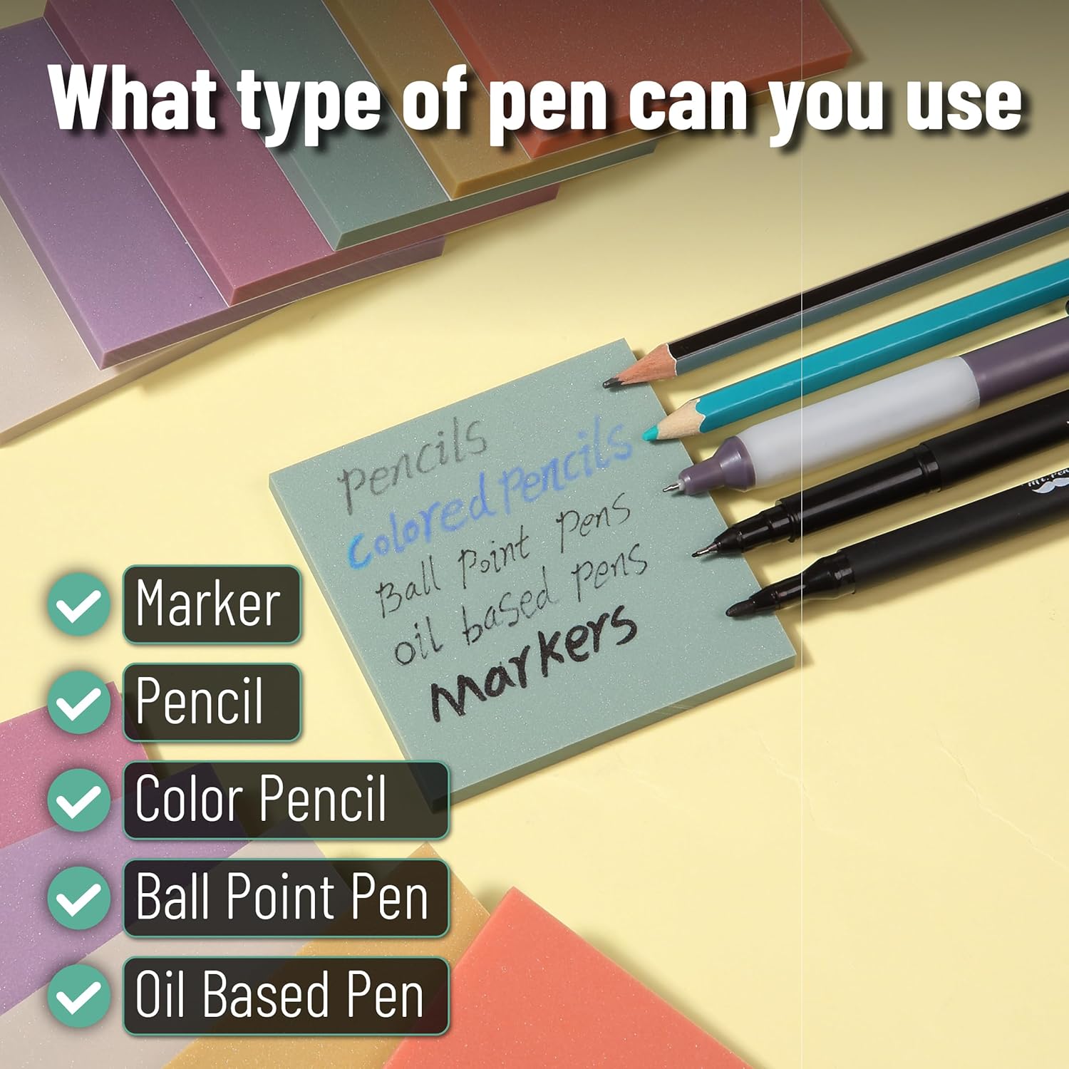 Mr. Pen- Transparent Glitter Sticky Notes, 3”x3”, 12 Pads, 600 Sheets, Glitter Transparent Note Pads, Self-Stick Bible Journaling Sticky Note for Women, Stocky Notes for Bible Journaling thumbnail