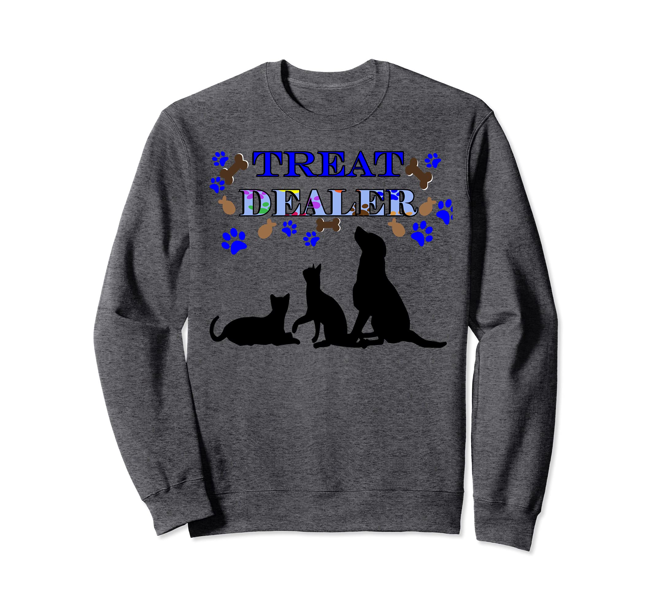 Pet Snacks Feed Me Funny Dog Mom & Dog Dad Sweatshirt, Grey