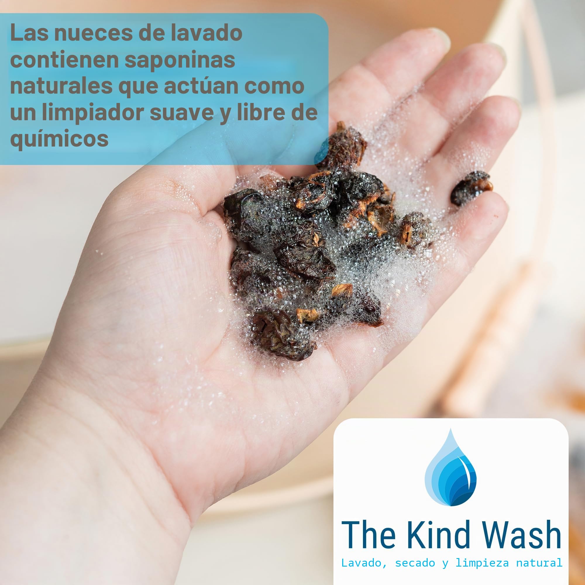 Jabón de Nueces de Lavandería 200g - Detergente Natural y Orgánico para Ropa - Alternativa al Jabón en Polvo y Hojas - Limpiador Ecológico