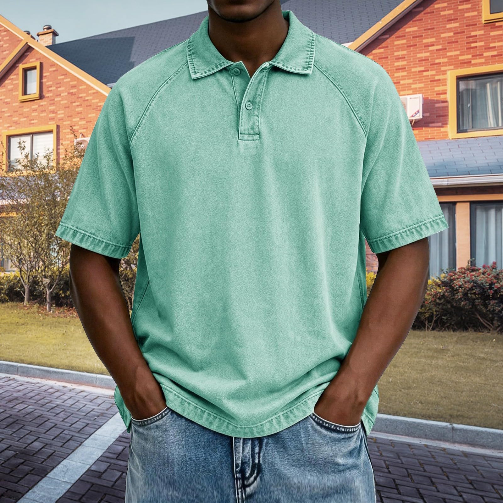 Polo Hombre Manga Corta Camisa Poloshirt Casualtshirt homemVerstil para El Da Da