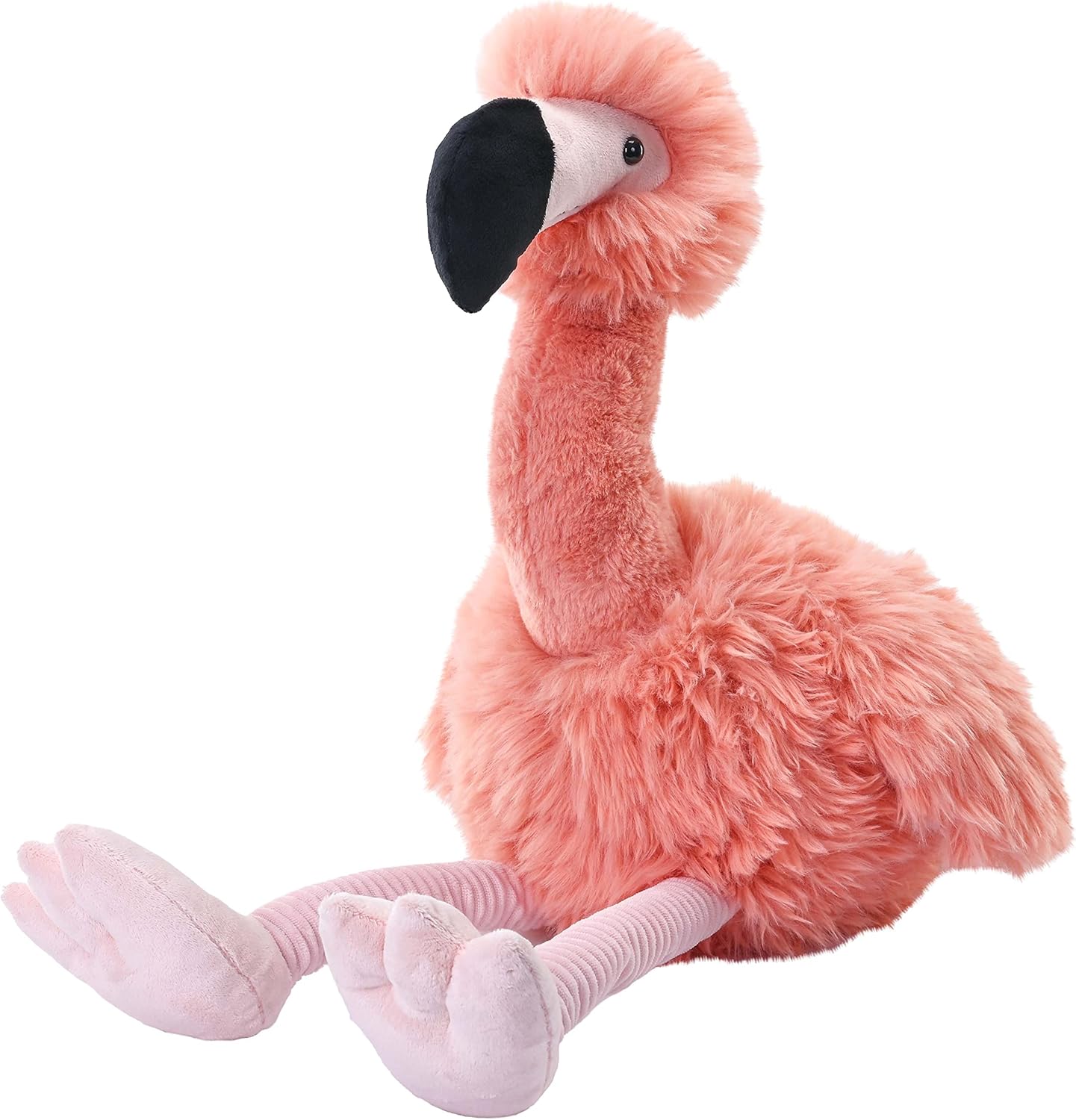 Wild Republic Snuggleluvs, Flamingo, Weighted Stuffed Animal, 15 inches, Gift for Kids, Plush Toy, Fill is Spun Recycled Water Bottles