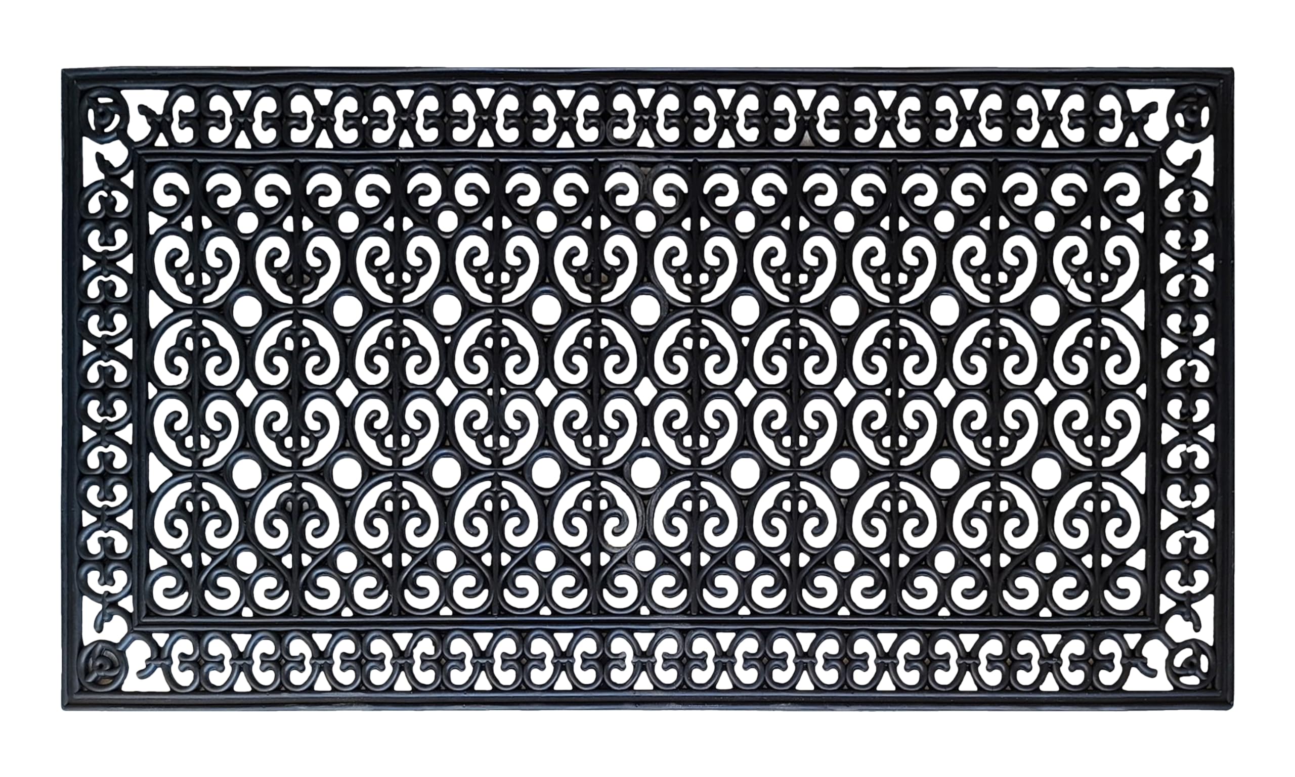 A1 Home Collections Large Doormat, Natural Rubber, 30”x60”, Ideal for outside entryway, Scrapes Shoes Clean of Dirt & Grime, Heavy Duty Door mat for Indoor Outdoor, Mats for Entry, Patio, Busy Areas
