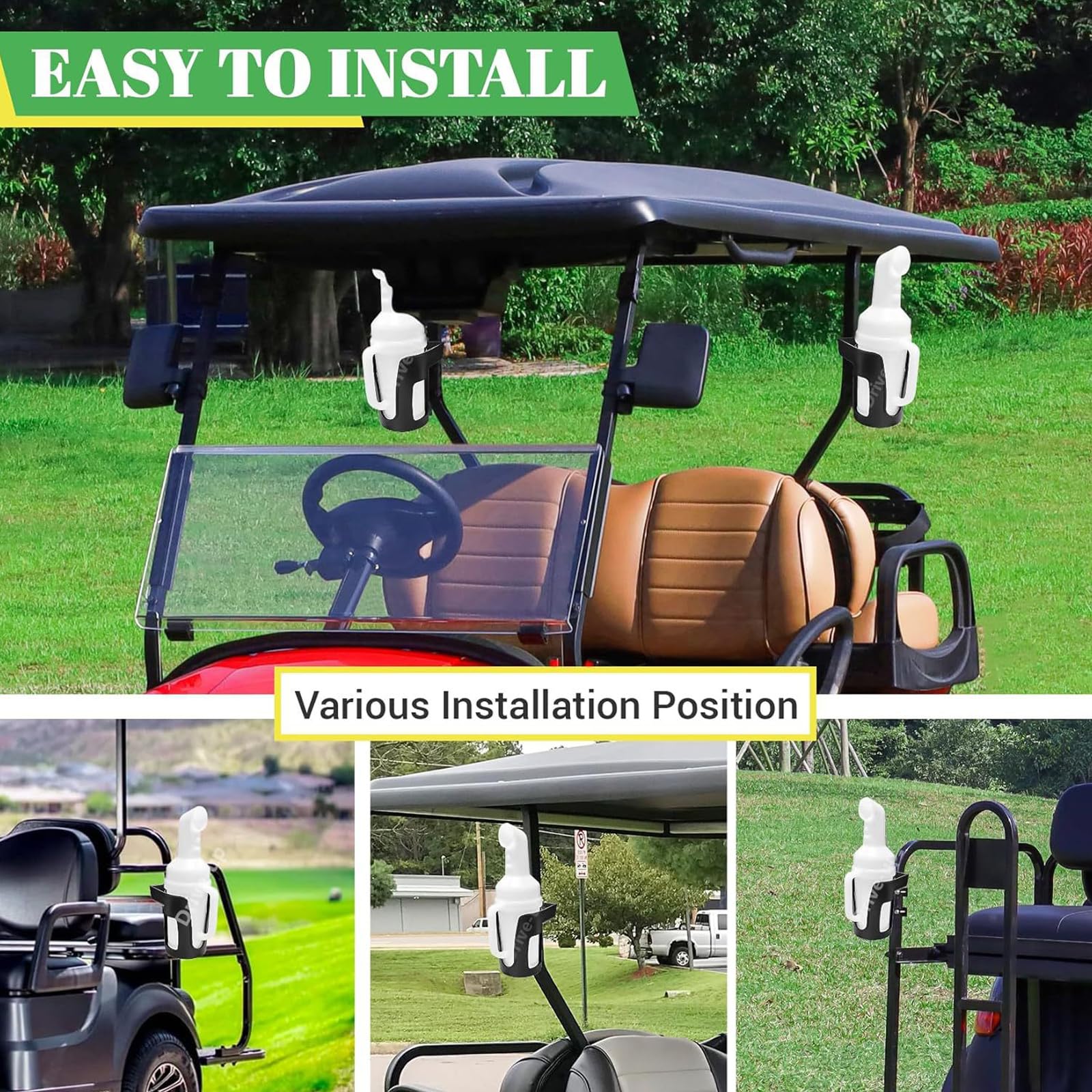 Nützlicher Sandspender für Golfwagen, entworfen für Stabilität und Verbindung mit Wagen, ergonomisches Golfzubehör