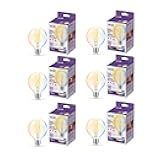 WiZ Clear 60W G25 Tunable White Filament LED Smart Bulb - Pack of 6 - E26- Indoor - Connects to Your Existing Wi-Fi - Control with Voice or App + Activate with Motion - Matter Compatible