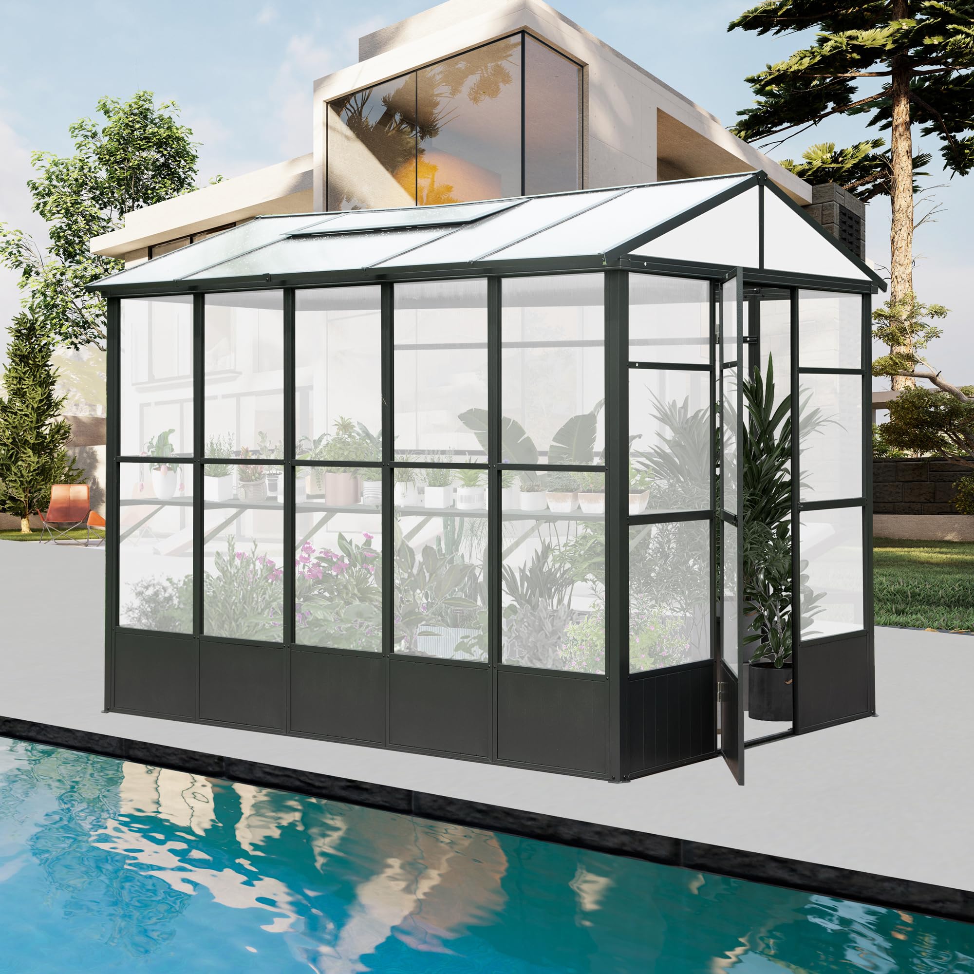 Amazon.com : Domi 8x10FT Greenhouse, Polycarbonate Green House