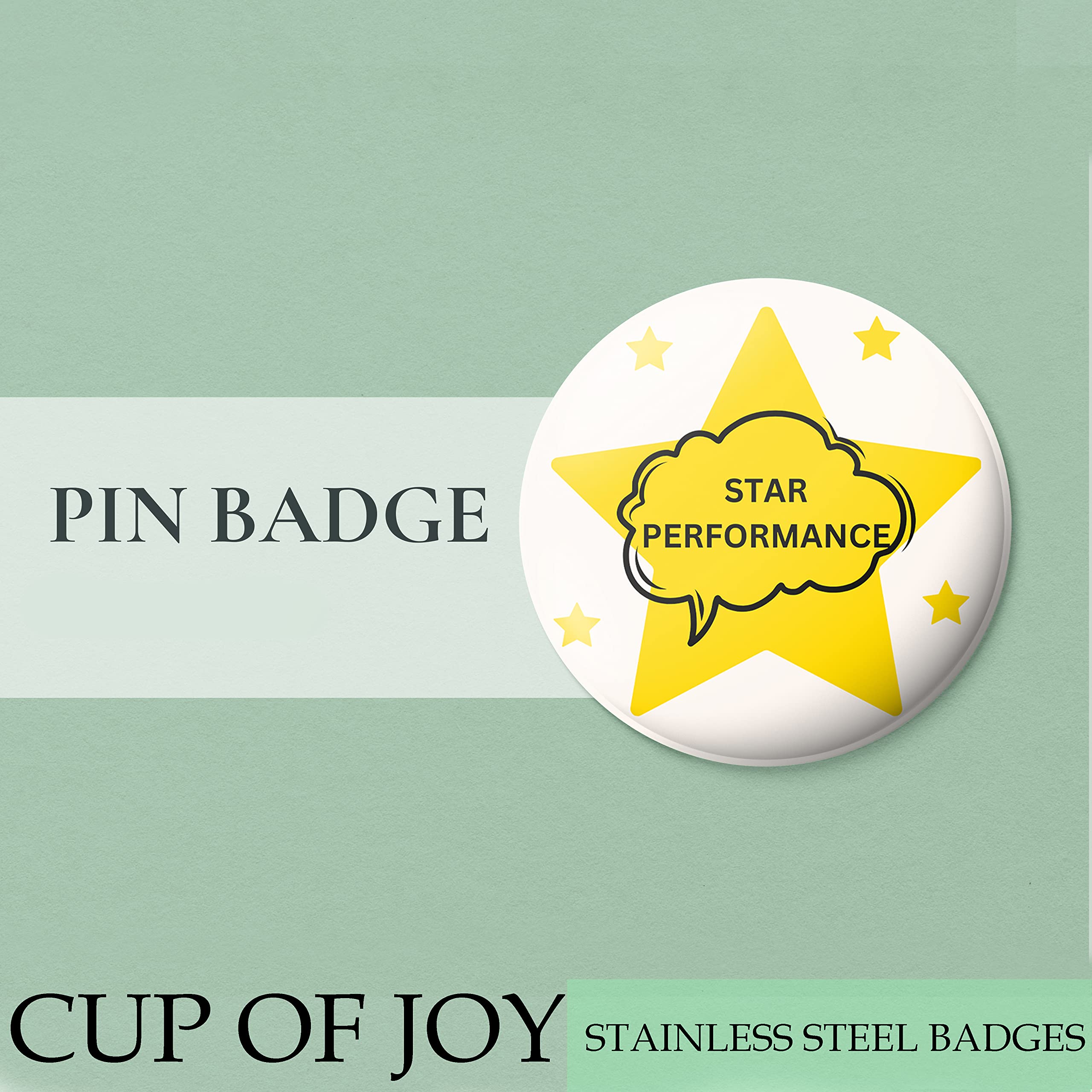 Joy Star Performance Round Button Badges