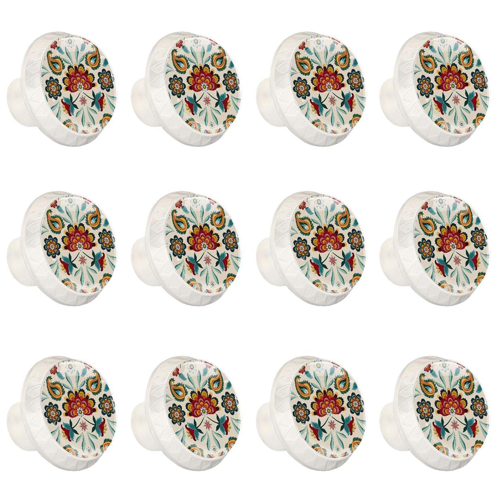 Boutons de cuisine ronds lot de 12 poignées de tiroirs rétro
