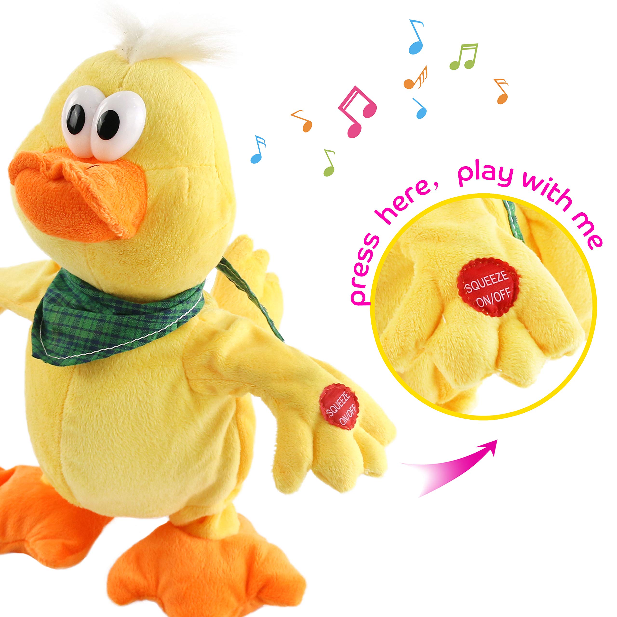 quacking duck soft toy