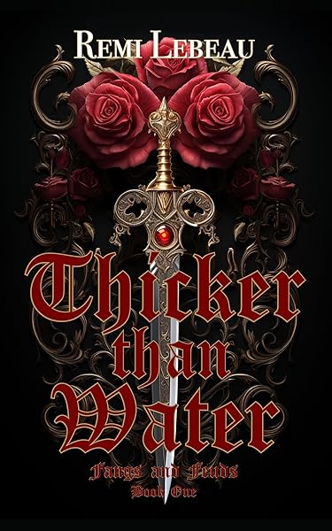 Cover of Thicker than Water: A Sapphic Vampire Mafia Romance (Fangs and Feuds Book 1) by Remi Lebeau