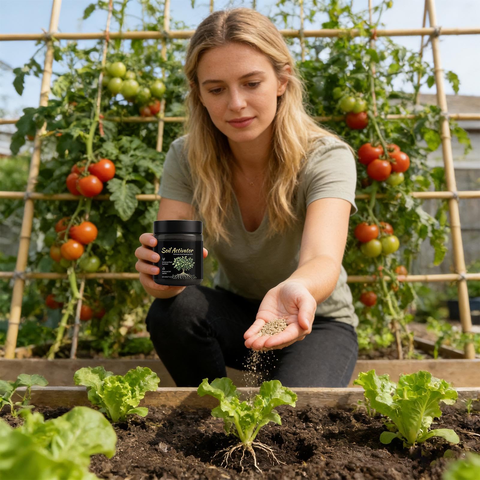 Activador de Suelo - Suave, Seguro y Fácil de Usar para Principiantes | Revitalizador de Suelo para Plantas,para Césped, Patio, Balcón, Terraza, Jardín, y Más