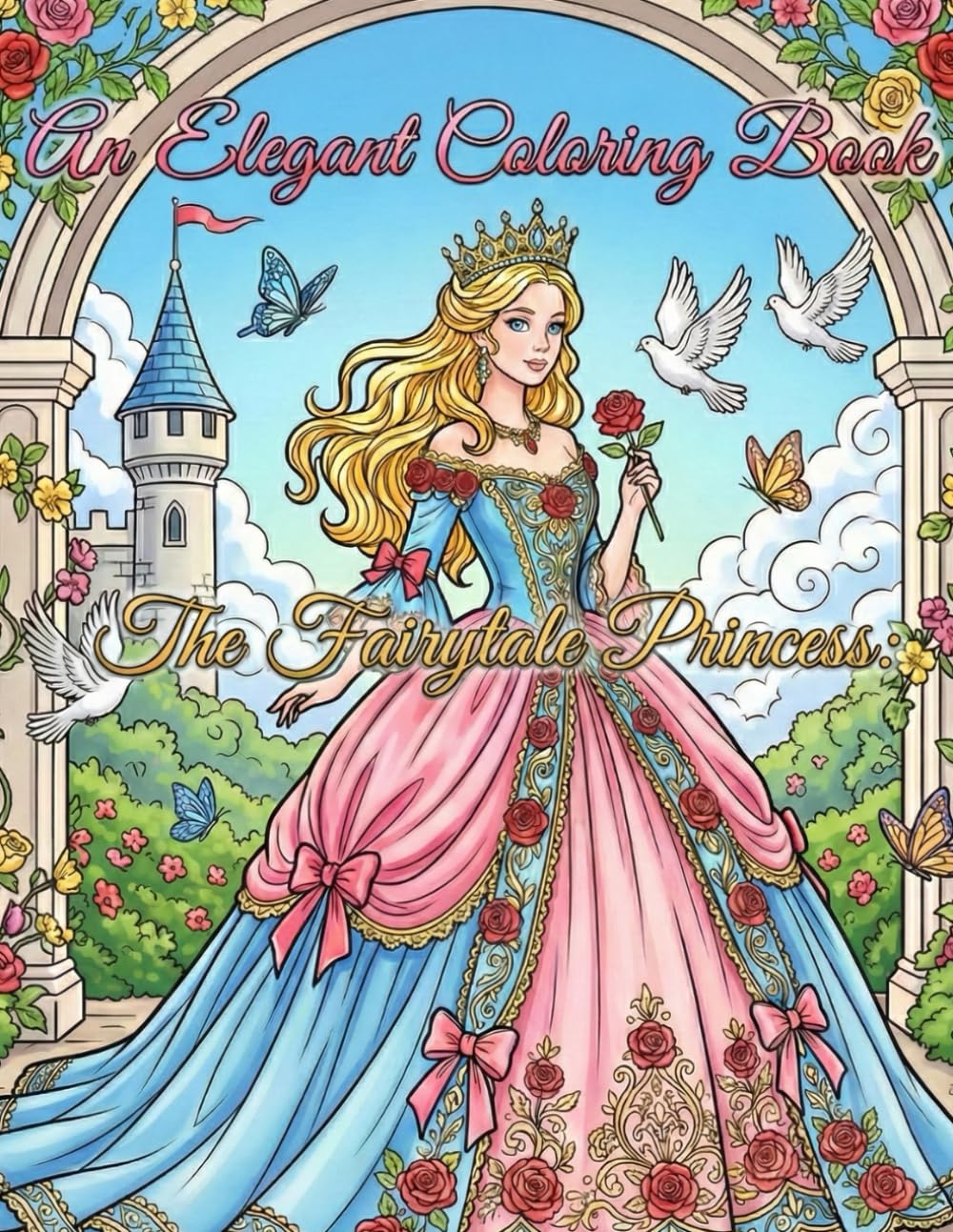 The Fairy tale Princess An Elegant Coloring Book: Princess / Coloring Book / Stress Relief / Fairy tale